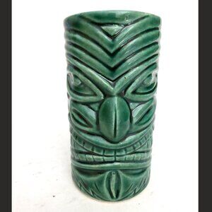 NEW 2001 “CHICO” JIMMY C  TIKI FARM EMERALD GREEN CERAMIC TIKI MUG